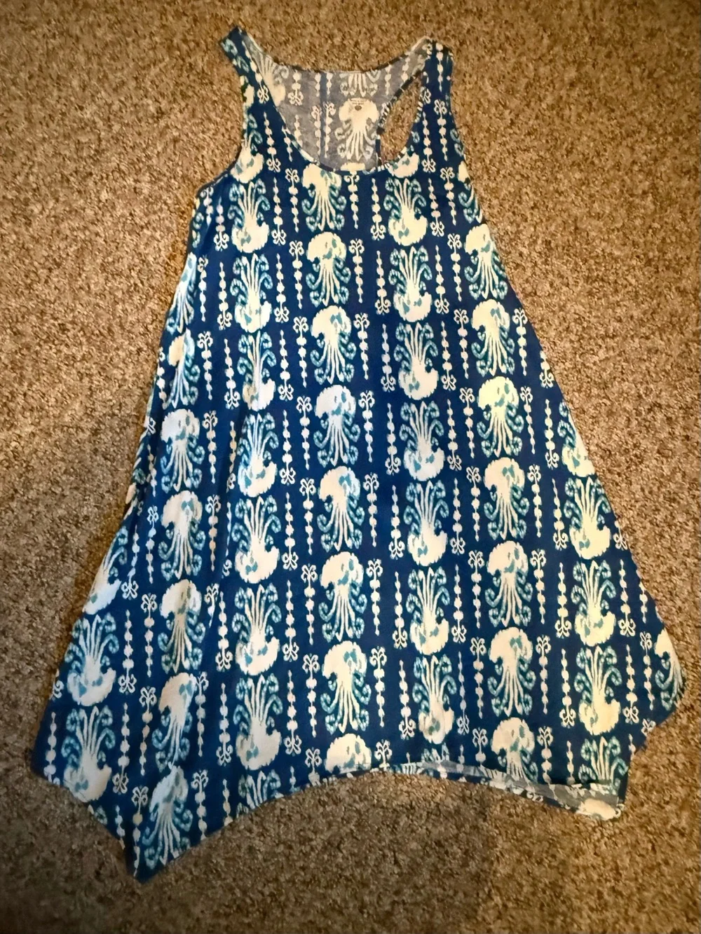 Blue Lily Pulitzer Melle Indigo Get In Line Tank Dress Small